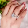 Handmade 2 ct Halo Pear Cut Split Shank Engagement Ring