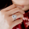 Handmade 2 ct Halo Pear Cut Split Shank Engagement Ring
