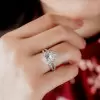 Handmade 2 ct Halo Pear Cut Split Shank Engagement Ring