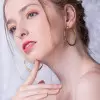 Yellow Gold Tone Alloy Hoop Earrings