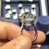 Handmade 5.5 CT Round Cut Sterling Silver Engagement Ring