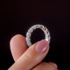 3.85ct Round Cut White Sapphire Eternity Band