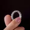 3.85ct Round Cut White Sapphire Eternity Band