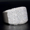Round Cut White Sapphire Paved Bold Men's Ring