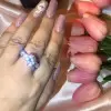 2ct Round Cut White Sapphire Engagement Ring