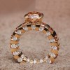 3ct Round Cut Champagne Sapphire Eternity Band Ring