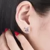 Four-Leaf Amethyst Fashion Stud Earrings