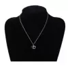 Heart Cut Purple Sapphire Pendant Necklace