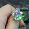 12ct Round Cut White Sapphire Engagement Ring