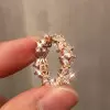 5ct Marquise Cut Flower Wedding Band in Rose Gold