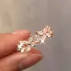 5ct Marquise Cut Flower Wedding Band in Rose Gold
