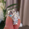 12CTW Radiant Cut White Sapphire Eternity Band