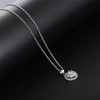 Double Halo Four Leaf Clovers Pendant Necklace