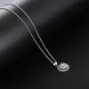 Double Halo Four Leaf Clovers Pendant Necklace