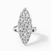 Handmade Emerald Cut Cluster Marquise Shaped Ring