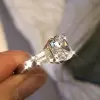 3ct Cushion Cut White Sapphire Engagement Ring