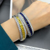 Princess Cut Yellow Sapphire Bangle Bracelet