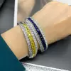 Princess Cut Yellow Sapphire Bangle Bracelet