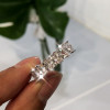 Princess Cut White Sapphire Eternity Band