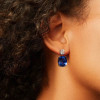 32ctw Cushion Cut Sapphire or  Aquamarine Drop Earrings