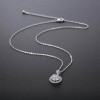 Double Halo Four Leaf Clovers Pendant Necklace