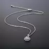Double Halo Four Leaf Clovers Pendant Necklace