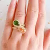 Handmade Bypass Pear Cut Sterling Silver Ring