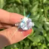 5ct Asscher Cut Cathedral Set Engagement Ring