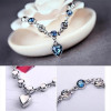 Round Cut Heart of Ocean Bracelet
