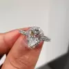 2ct Pear Cut White Sapphire Classic Halo Engagement Ring