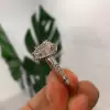 2ct Pear Cut White Sapphire Classic Halo Engagement Ring