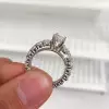 Handmade 0.8 ct Round Cut Classic Silver Ring