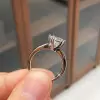 Handmade 1.5 ct  Round Cut Simple Design 925 Sterling Silver Engagement Ring