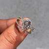 Handmade Halo 1.2 ct Round Cut Ring Set With One Band