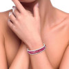 22ctw Invisible Setting Princess Cut Ruby Bangle Bracelet