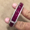 22ctw Invisible Setting Princess Cut Ruby Bangle Bracelet