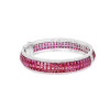 22ctw Invisible Setting Princess Cut Ruby Bangle Bracelet