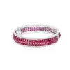 22ctw Invisible Setting Princess Cut Ruby Bangle Bracelet