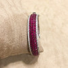 22ctw Invisible Setting Princess Cut Ruby Bangle Bracelet