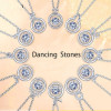 Handmade Constellation Design Dancing Stone Pendent Necklace