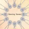Handmade Constellation Design Dancing Stone Pendent Necklace
