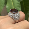 16ct Cushion Cut Ruby Bold Cocktail Ring