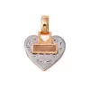 Halo Invisable Set Pink Sapphire Heart Necklace