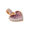 Halo Invisable Set Pink Sapphire Heart Necklace