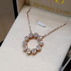 Round Cut White Sapphire Casual Necklaces