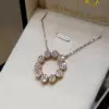 Round Cut White Sapphire Casual Necklaces