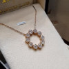 Round Cut White Sapphire Casual Necklaces