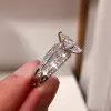 3ct Marquise Cut White Sapphire Engagement Ring