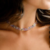 66ctw Emerald Cut Multicolor Sapphire Statement Necklace