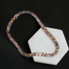 66ctw Emerald Cut Multicolor Sapphire Statement Necklace